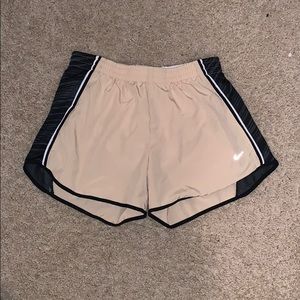 Gold and black nike drifit shorts
